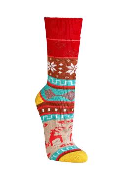 2 Paar TippTexx 24 kuschelig-warme Hygge-Socken mit Baumwolle