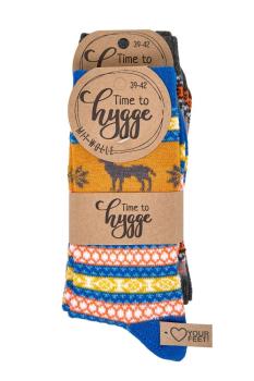 2 Paar TippTexx 24 Hygge Socken mit Wolle Unisex