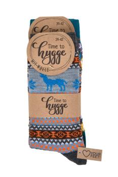 2 Paar TippTexx 24 Hygge Socken mit Wolle Unisex