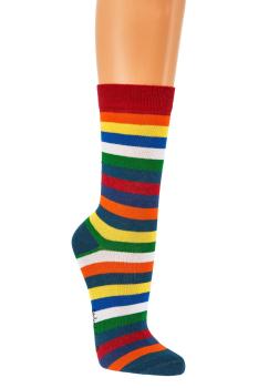 Preview: 6 Paar TippTexx 24 THERMO Kindersocken Gute Laune Ringel