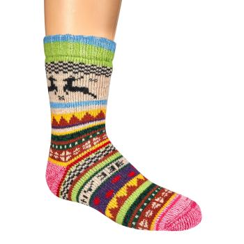 Preview: 2 Paar TippTexx 24 Hygge Kinder Söckchen mit Wolle Vollplüsch