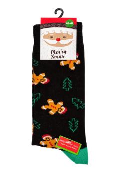 2 Paar TippTexx 24 festliche Weihnachts-Socken "Ho Ho Ho"