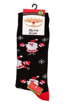 2 Paar TippTexx 24 festliche Weihnachts-Socken "Ho Ho Ho"