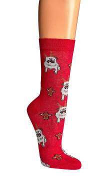 Preview: 2 Paar TippTexx 24 lustige Weihnachts-Socken Mops