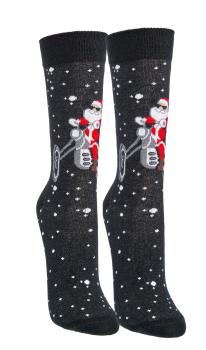 2 Paar TippTexx 24 lustige Weihnachts-Socken Rocking Christmas