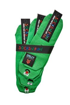 3 Paar TippTexx 24 Sneakersocken mit Smiley Fersen-Stick