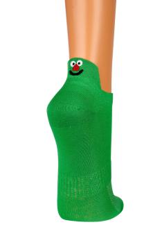 3 Paar TippTexx 24 Sneakersocken mit Smiley Fersen-Stick