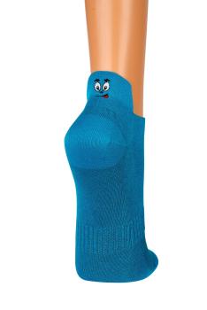 3 Paar TippTexx 24 Sneakersocken mit Smiley Fersen-Stick