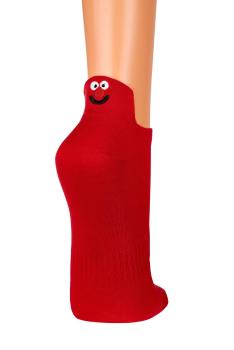 3 Paar TippTexx 24 Sneakersocken mit Smiley Fersen-Stick