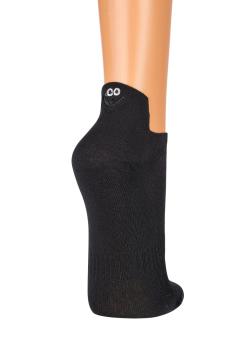 3 Paar TippTexx 24 Sneakersocken mit Smiley Fersen-Stick