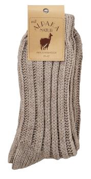 2 Paar TippTexx 24 superweiche Wollsocken mit Alpaka für Damen & Herren