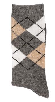 6 Paar TippTexx 24 warme Alpaka-Socken im Karo-Design