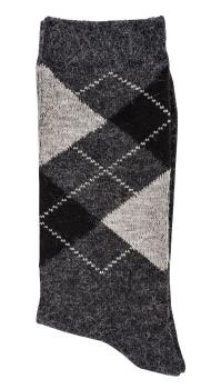 6 Paar TippTexx 24 warme Alpaka-Socken im Karo-Design