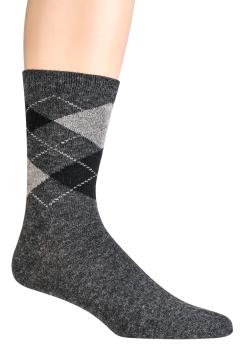 Preview: 6 Paar TippTexx 24 warme Alpaka-Socken im Karo-Design