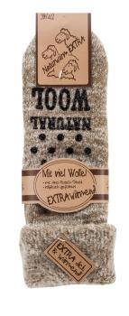 2 Paar TippTexx 24 THERMO-Wollsocken mit ABS Stopper & Innenfrottee