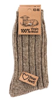 2 Paar TippTexx 24 warme Wollsocken 100% Virgin Wool