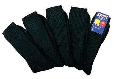 Preview: 10 Paar TippTexx 24 Sportsocken schwarz, Herren und Damen, schwere Qualität