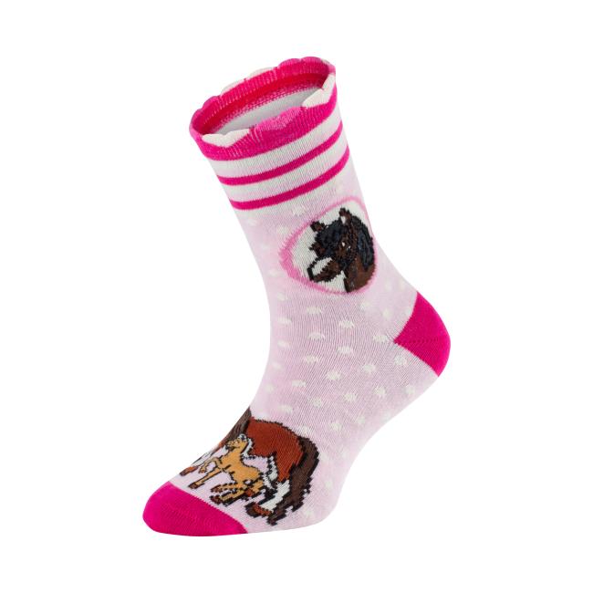 6 Paar TippTexx 24 Kinder Socken Romantik Pferd