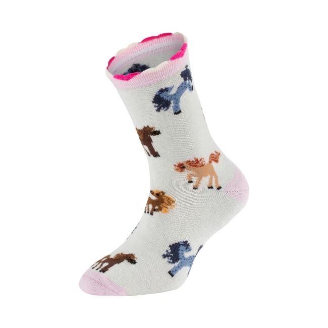 6 Paar TippTexx 24 Kinder Socken Romantik Pferd