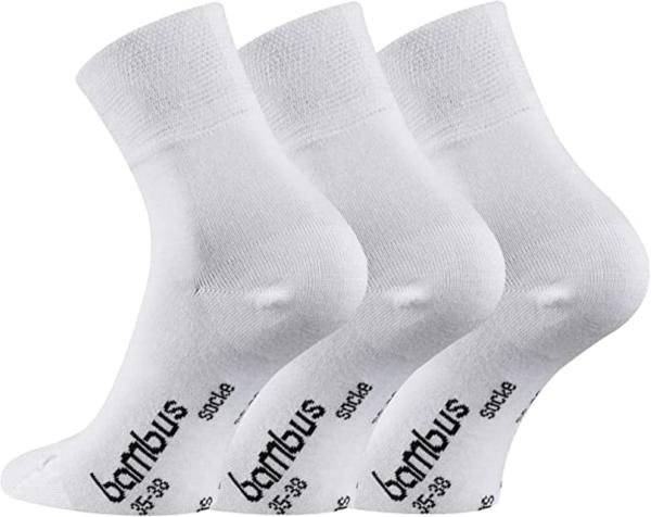 6 Paar TippTexx 24 Bambus Socken mit kurzem Schaft, Quarter-Socken