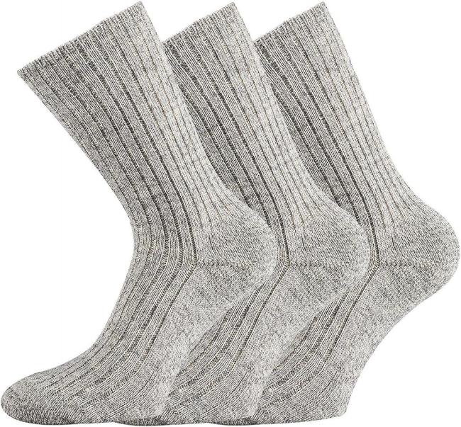 3 Paar TippTexx 24 Wollsocken 100% Wolle ohne Gummidruck