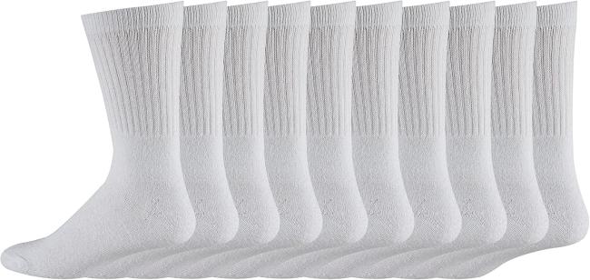 10 Paar TippTexx 24 Sportsocken weiß, Herren und Damen, schwere Qualität