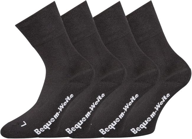 4 Paar extra breite & weite Gesundheitssocken mit Polstersohle