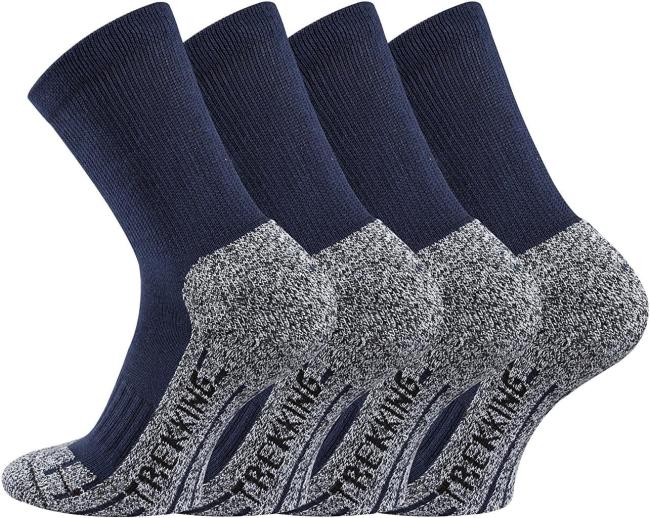 4 Paar TippTexx 24 COOLMAX Unisex Trekkingsocken Wandersocken