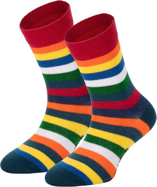 6 Paar TippTexx 24 Kinder Socken Gute Laune Ringel