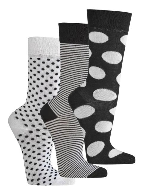 6 Paar TippTexx 24 superweiche Bambus Socken Black & White