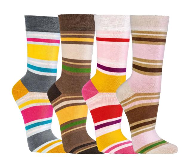 6 Paar TippTexx 24 Damensocken Tausendschön