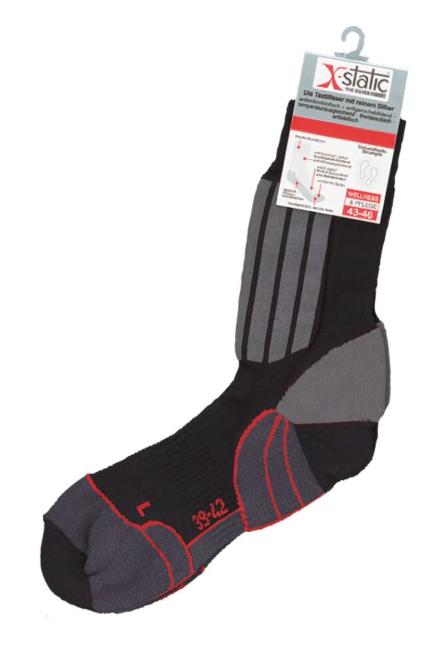 2 Paar TippTexx 24 X-Static Silber Trekkingsocken