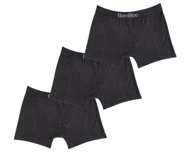 3er-Pack TippTexx 24 Bambus Boxershorts Unterwäsche für Herren