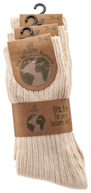 6 Paar TippTexx 24 Wellness Socken mit 100% reiner Bio-Baumwolle