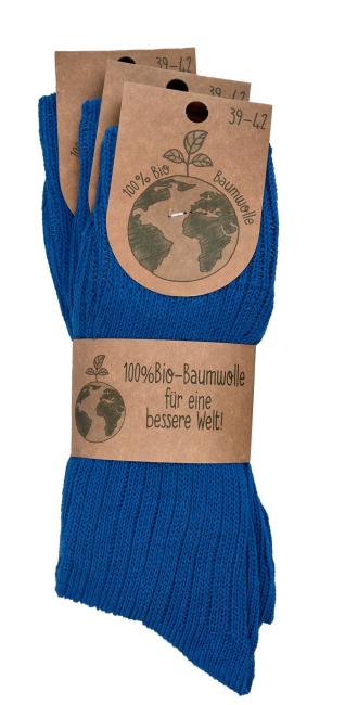 6 Paar TippTexx 24 Wellness Socken mit 100% reiner Bio-Baumwolle