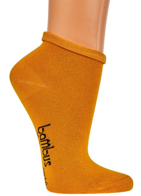 6 Paar TippTexx 24 Bambussocken Kurzschaft mit Rollrand, bunte Farben