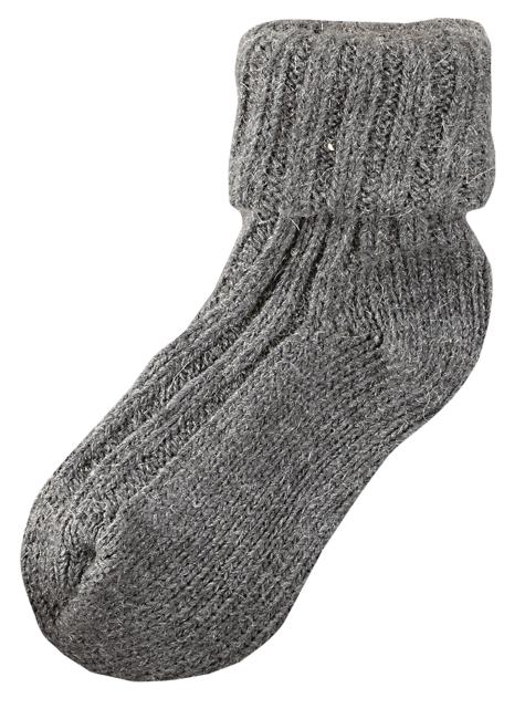 2 Paar TippTexx 24 Umschlag-Socken Wollsocken mit Alpaka
