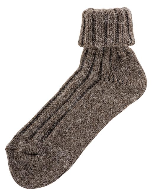 2 Paar TippTexx 24 Umschlag-Socken Wollsocken mit Alpaka