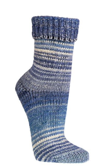 2 Paar TippTexx 24 Wollsocken im Skandinavien-Style mit Umschlag