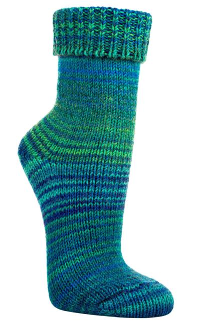 2 Paar TippTexx 24 Wollsocken im Skandinavien-Style mit Umschlag