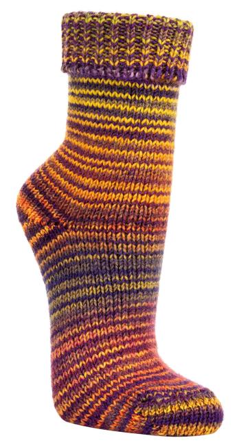 2 Paar TippTexx 24 Wollsocken im Skandinavien-Style mit Umschlag