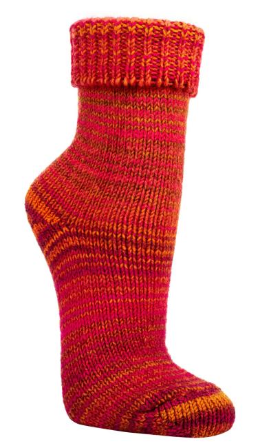 2 Paar TippTexx 24 Wollsocken im Skandinavien-Style mit Umschlag