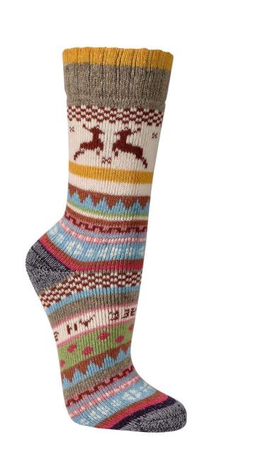 2 Paar TippTexx 24 Hygge Norwegersocken mit Wolle