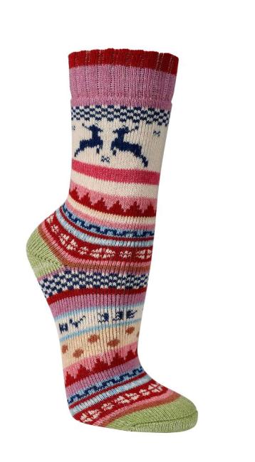 2 Paar TippTexx 24 Hygge Norwegersocken mit Wolle