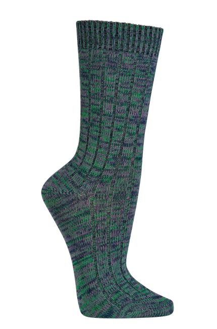 6 Paar TippTexx 24 Bambussocken mit Baumwolle, Mouliné-Farben