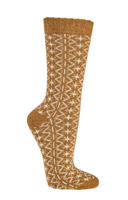 2 Paar TippTexx 24 Folklore Trend-Socken mit Merino- & Alpakawolle