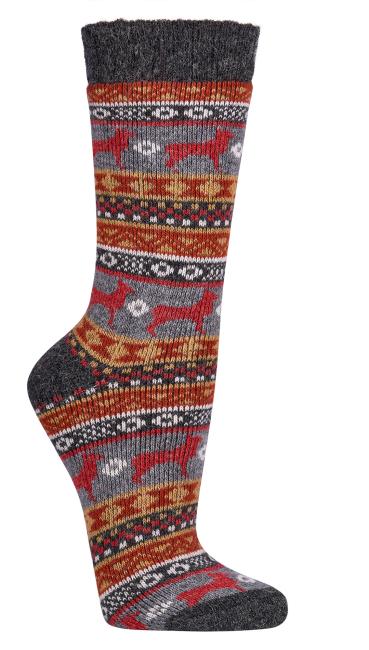 2 Paar TippTexx 24 Hygge Norweger-Socken "Peru" mit Merino- & Alpakawolle