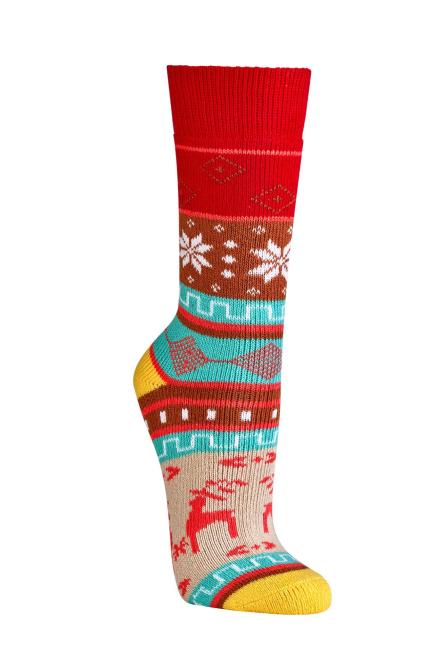 2 Paar TippTexx 24 kuschelig-warme Hygge-Socken mit Baumwolle