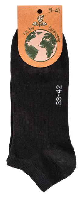 6 Paar TippTexx 24 GOTS Sneakersocken mit Bio-Baumwolle