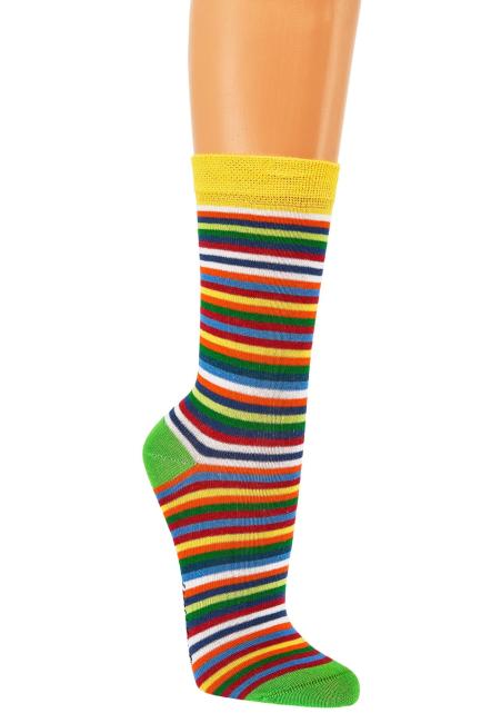 6 Paar TippTexx 24 THERMO Kindersocken Gute Laune Ringel
